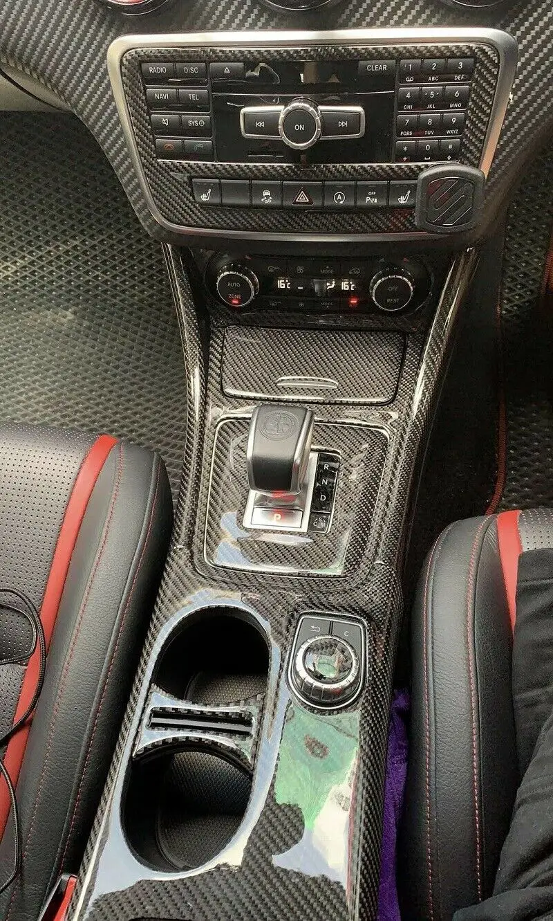 8PCSRealCarbonFiberCarInteriorModificationCoverTrimSetFor