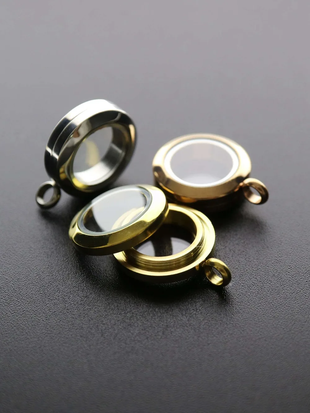RBG444 Gold Round Necklace Gold Plated Findings 30x13mm 24K Shiny Gold Plated U Shaped Hammered Charms 3 Holes Open U Shaped Pendant