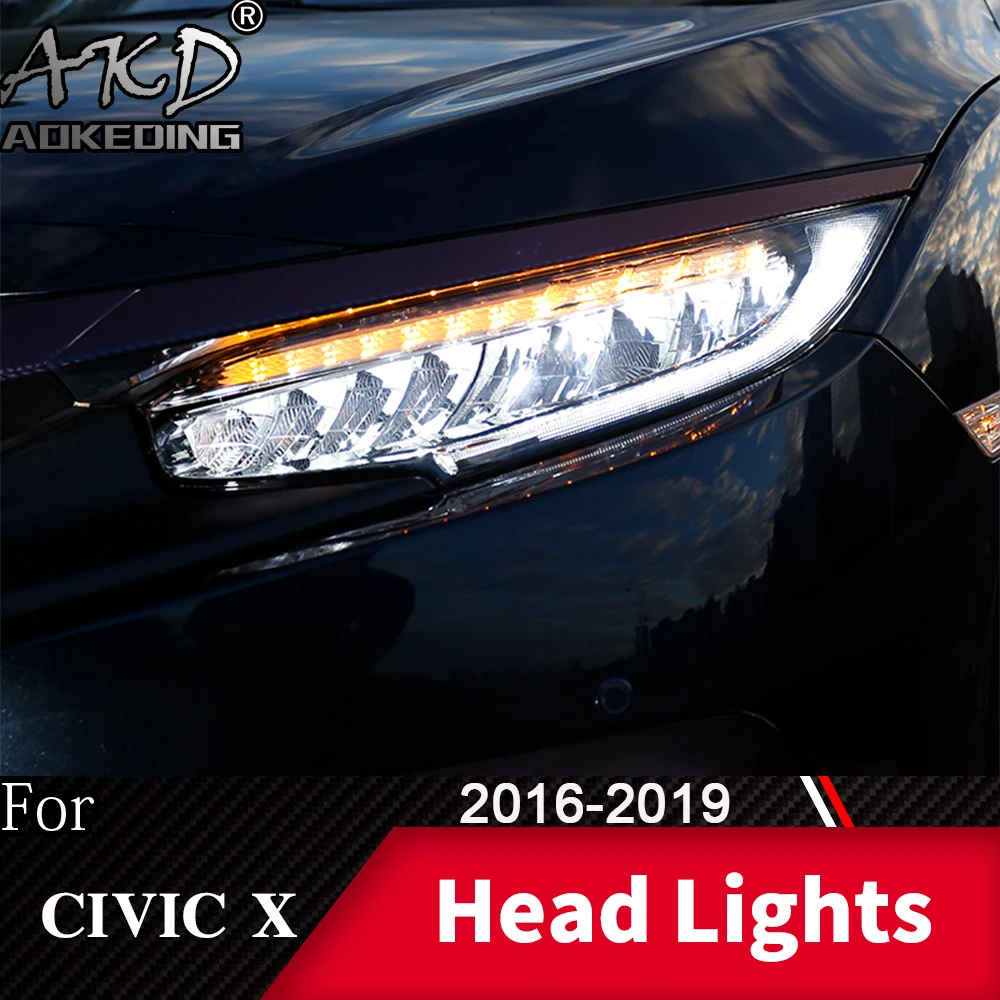 Передняя фара для автомобиля honda Civic 2016-2019 X передсветильник s противотуманные