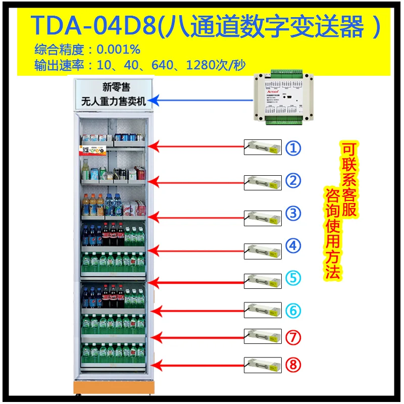 Transmissor de Peso de Conversão de Amplificação de Sinal Digital Tda-04 Rs485 - Rs232 - Image 3