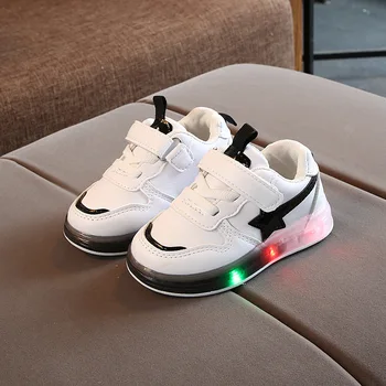 

Led Light Sneakers 2020 Spring New Children's Girls Sneakers Boys Luminous Breathable Board Shoes Casual Running Shoes D19