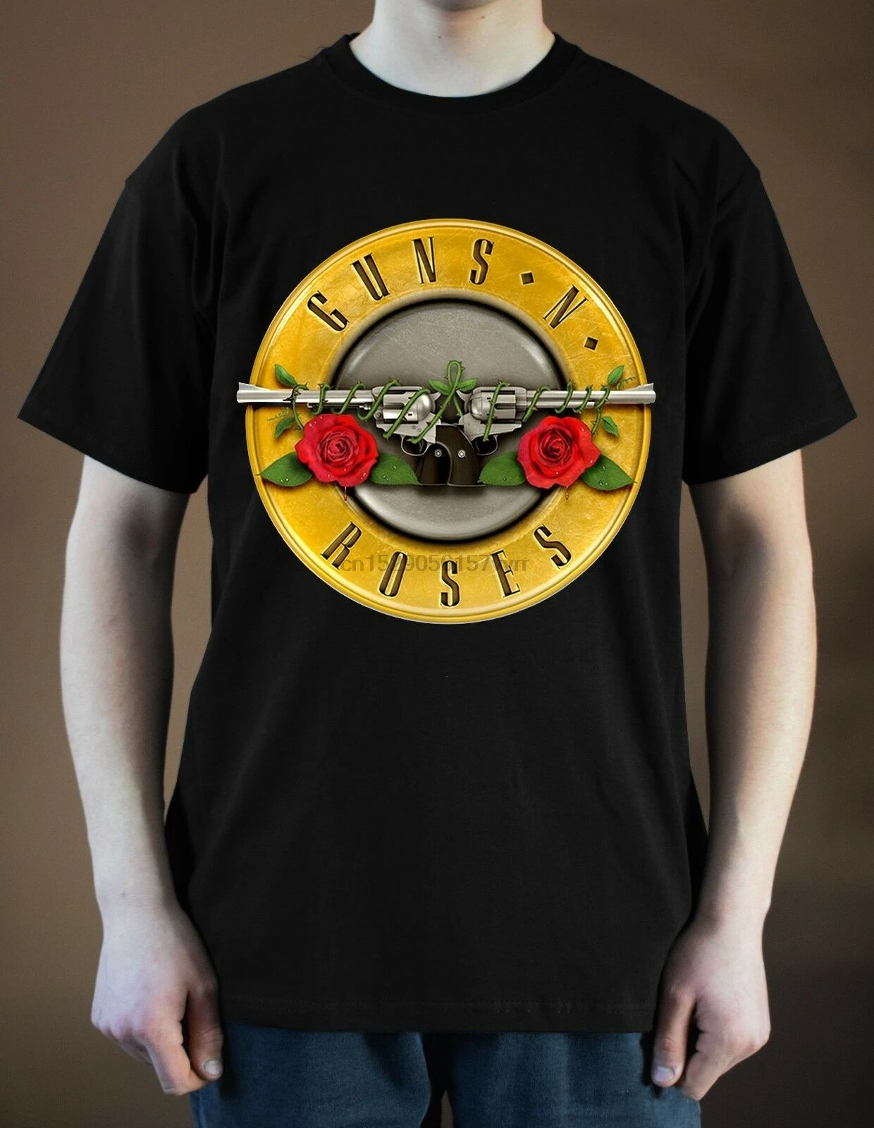 GUNS N' ROSES Band Logo ver. 5 футболок (черный) цвет | Мужская одежда