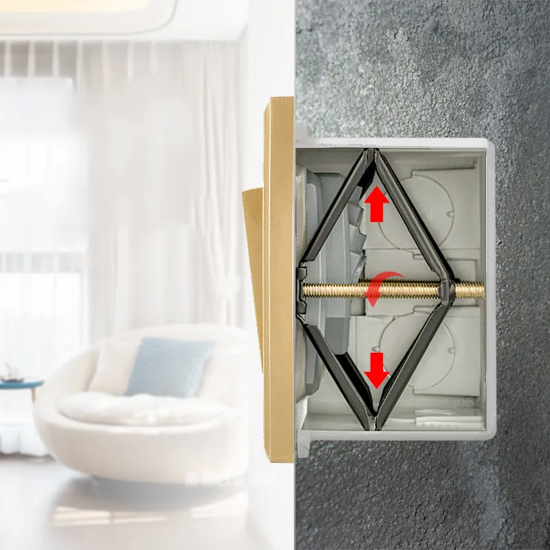 

1 Set (6pcs) Wall Mount Switch Box Repair Tool Secret Stash 86mm Switch Cassette Repairer Support Rod Electrician Accessories