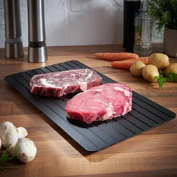 

Fast Defrosting Tray Thaw Rapid Heating Tray for Freezing Meat Food No Electricity Non-stick No Chemicals Safety Kitchen Tool