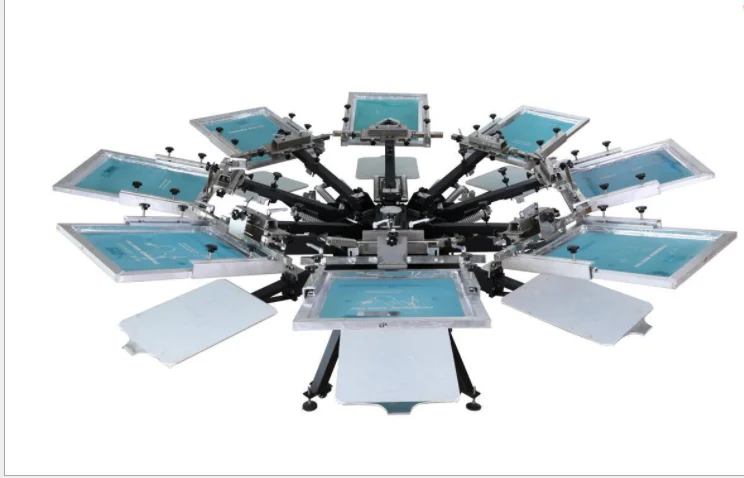 

8 Colors Multi Station Rotary Precision Screen Printing Machine for t-shirt/Clothing,/cloth/backpack/towel
