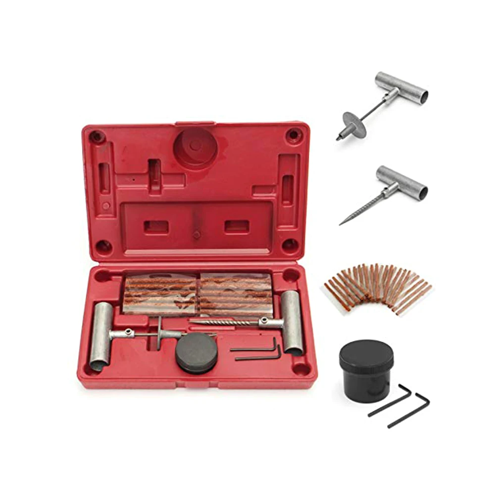 

Universal Tire Repair Kit 35pcs Tire Repair Set Universal to Fix Punctures and Plug Patch Flat Tubeless Car Truck Motorcycle