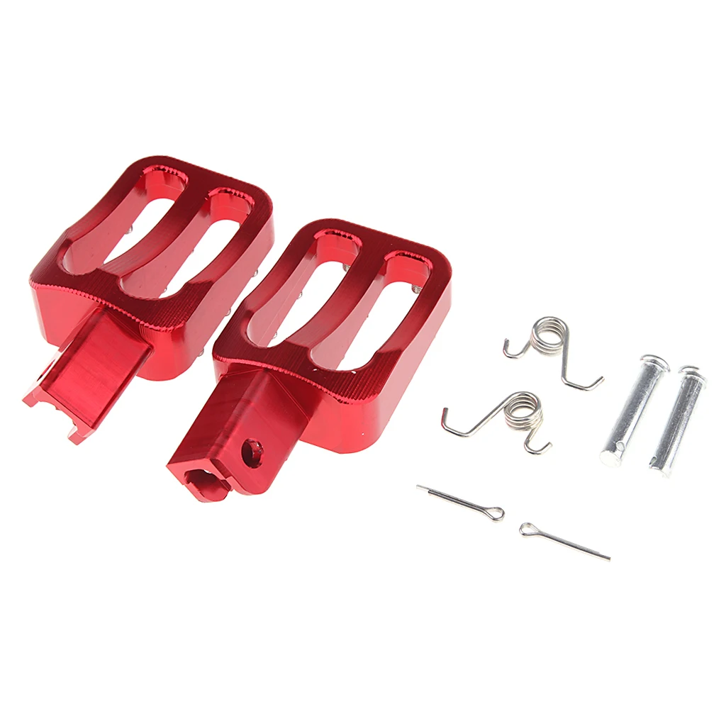 2pcs CNC Racing Footpegs Foot Pegs For Pit Bike XR50 CRF50 XR SDG SSR Red