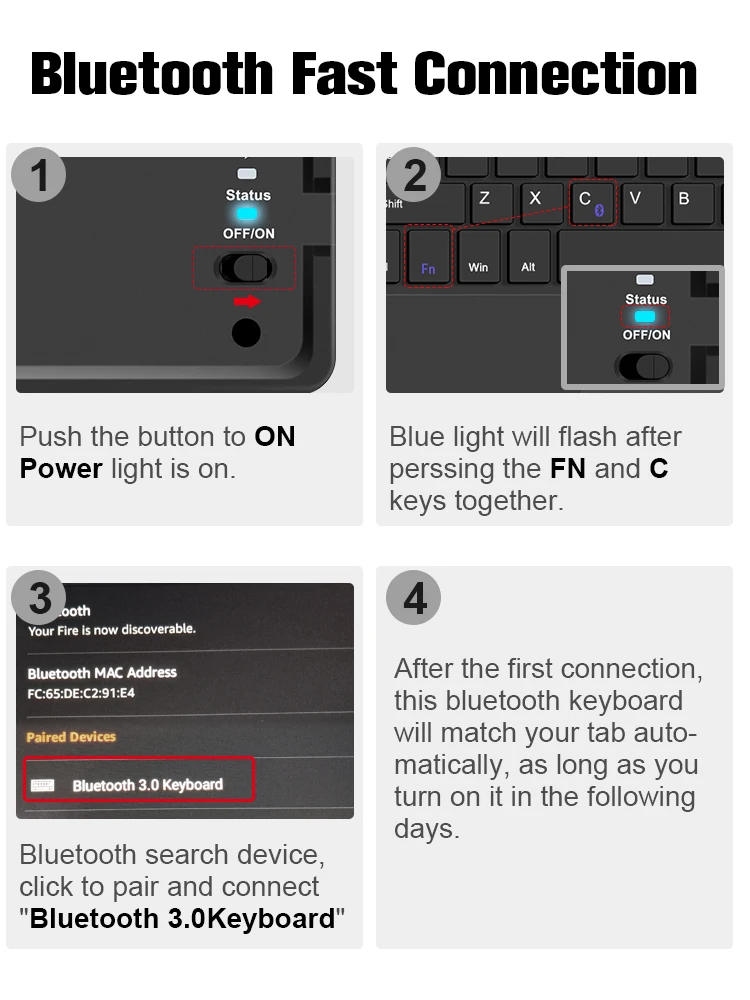 Caso de teclado trackpad para lenovo tab