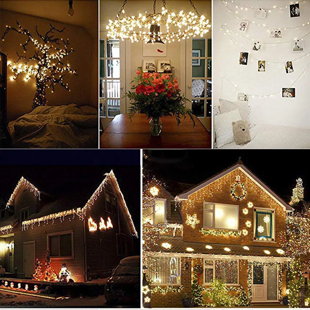 CARPRIE Light Festival Party Extra Long 20m 200led Starry String Warm White Flexible Copper Wire Home Door Garden Deco #45 | Освещение