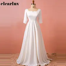 Вечерние платья с белым квадратным воротником женские вечерние платья T407 нового размера плюс элегантные длинные вечерние платья