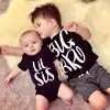 Sibling Set Big Brother Little Sister Sibling Clothes Children's Gift Big Bro Lil Sis Brother Sister TShirt Baby Gift Clothes 1