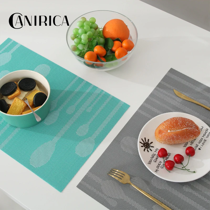 

Pack of 4Pcs Placemats Kitchen Dinning Table Place Mats Non-slip Dish Bowl Placement Heat Stain Resistant Table Decorative Mats