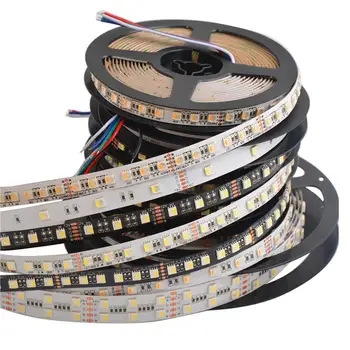 

High quality 5M 4 in 1 RGBW Flexible LED Strip SMD 5050 RGB+Cool/Warm White,4 color in 1 Chip, 30/60/72/84/96/120LED/m 12V 24V