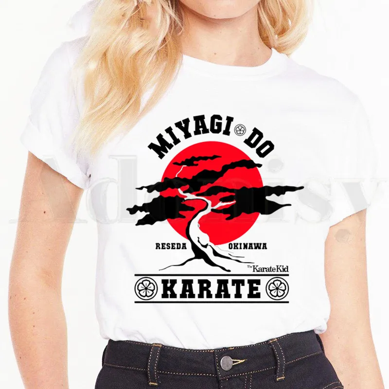 

Cobra Kai Strike Hard First No Mercy Snake Karate T Shirts Women's T-shirt Short Sleeve Female Tops Tees Harajuku Vogue Vintage