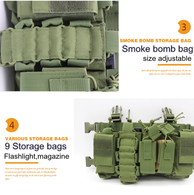 Tactical Vest Airsoft Paintball Carrier Strike chaleco chest rig Pack Military equipment Pouch Duty vest