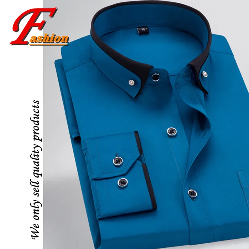 Высококачественная Новая мужская в повседневном стиле, в бизнес-стиле; подходят ко всему; мягкая удобная дышащая модная складка нет с низким содержанием железа благородная рубашка