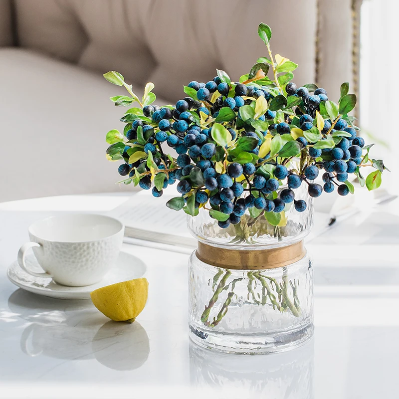 artificial berries blueberry blueberries table centerpiece Christmas decor (30)