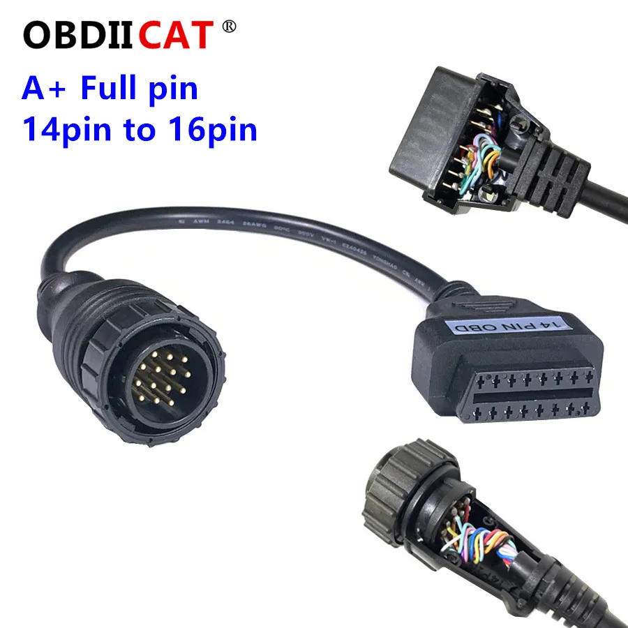 A + Full pin Me r cedes B E NZ Sprinter 14 на 16 obdii obd2 obd 2 адаптер|Кабели и коннекторы для диагностики