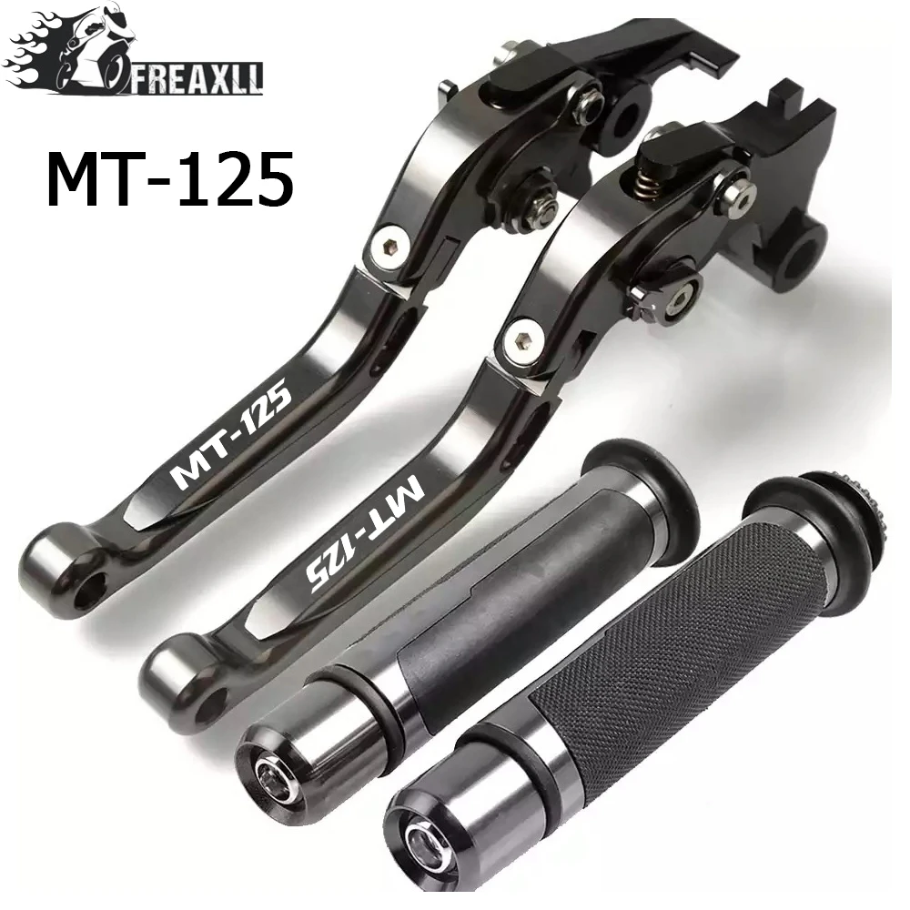 Motorcycle Adjustable Folding Brake Clutch Levers Handlebar Hand Grips For Yamaha For YAMAHA MT125 MT-125 MT 125