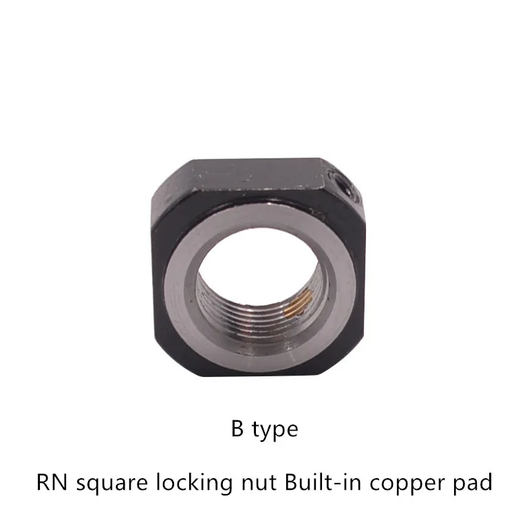 1xRN Precision Ball Screw Bearing Holder Square Lock Nut M6~M35 inner Copper Pad 