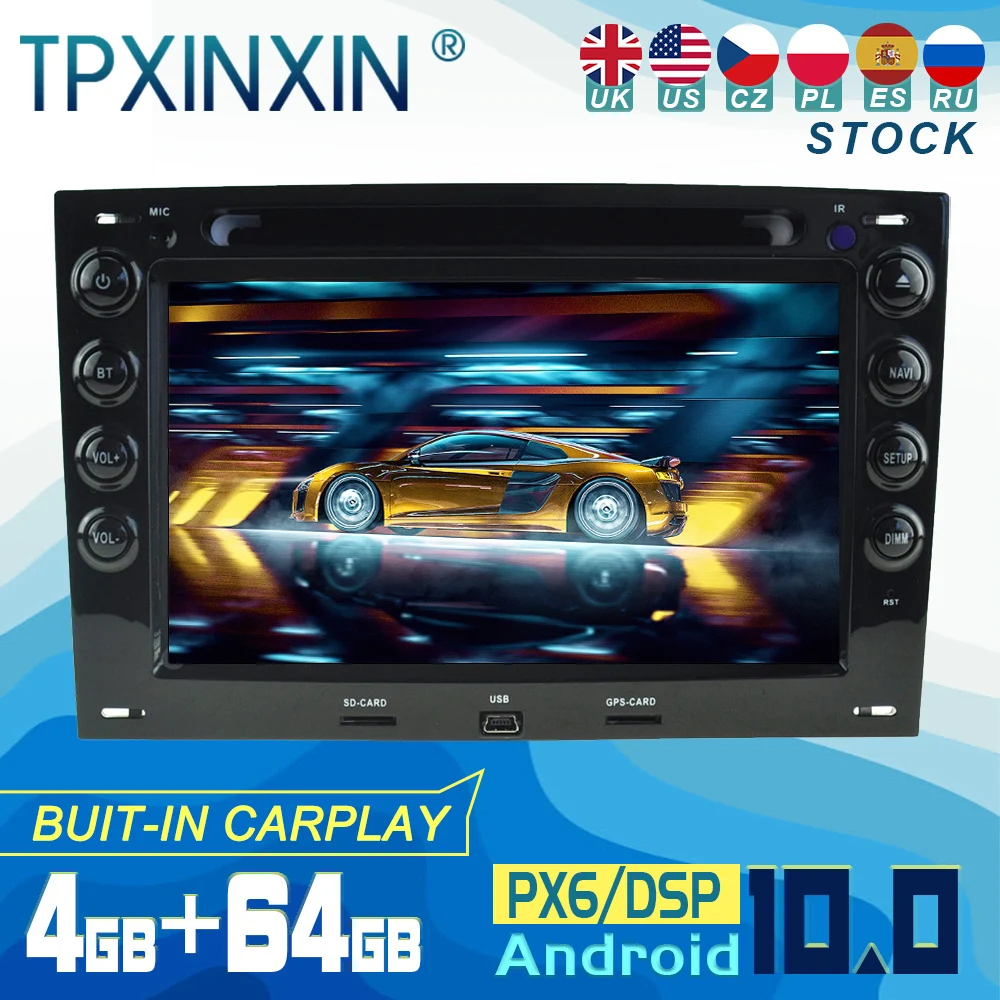 

For Renault Meganei 2003-2009 Android 10 Carplay Radio Player Car GPS Navigation Head Unit Car Stereo CD DVD WIFI DSP BT