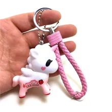 INS Super Fire розовый сердце девушки мечтательный мой маленький брелок для ключей с единорогом сумка кожаный брелок для ключей подвеска