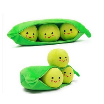 

Simulation Kawaii cute cartoon Creative pea pod pillow plush toy stuffed cloth toys for children Plush plant Birthday Gift