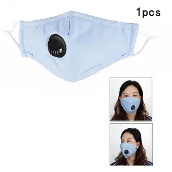 

1PCS Mouth Face Mask Filter With Breathing Valve Dustproof Flu Mask Respirator Safety Protective Face Mask
