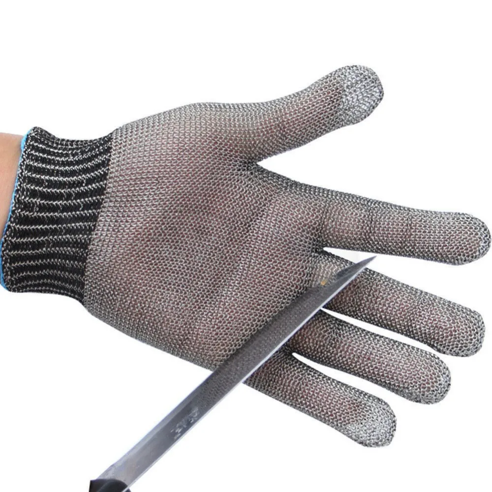 1 PC Anti-cut Glove Level 5 Protection Safety Cut Proof Stab Resistant Stainless Steel Metal Mesh Butcher Glove Fishing Gloves