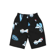 Летняя детская одежда; стиль; Детские повседневные короткие шорты из чистого хлопка с рисунком снеговика в европейском и американском стиле