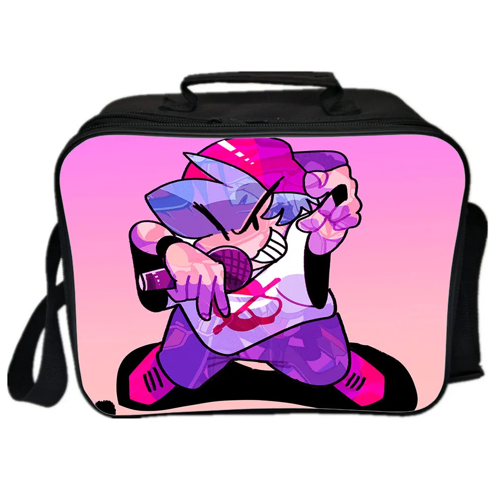 Friday Night Funkin Backpack Camping Shoulder Bag Anime Picnic Bag Handbags Portable Lunch Bags For Women