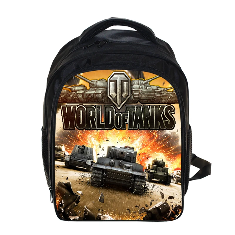 

13 Inch Game World Of Tanks Cartoon Kids Backpack Kindergarten School Bag Children Printing Backpack Girls Boys Mochila