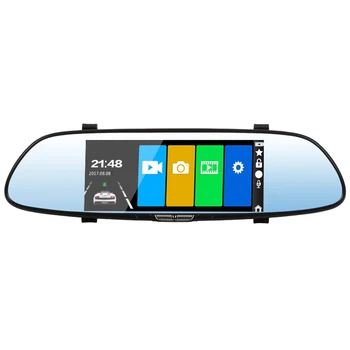 

7 Inch Car Video Camera Driving Recorder DVR with 170°Wide Angle Lens and G-Sensor for Vehicles Front and Rear View Mirror