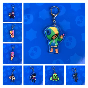 

Brawling Game Anime Figure Cartoon Stars Heroes Keychain Cute Cartoon Acrylic KeyChain Collection Action Toys Figura Child Gifts