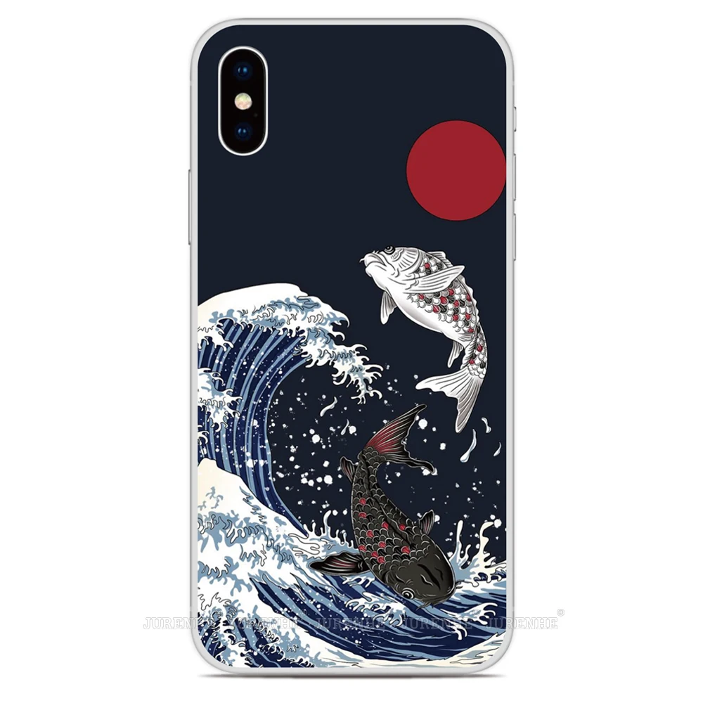 Wave off Kanagawa силиконовый чехол для iPhone 11 Pro X XR XS MAX 6 6S 7 8 9 Plus для iPod Touch 5 6 7 Мягкий ТПУ чехол для телефона