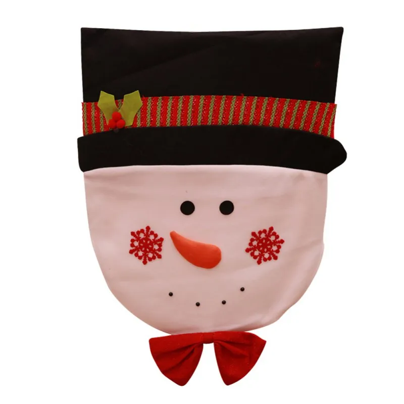 

DIY Party Chair Decor Cover Christmas Decoration Set Snowman Restaurant Scene Dress Up Christmas Festival Party Supplies