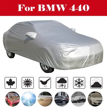 

Full Car Covers Snow Ice Dust Sun UV Shade Cover Light Silver Size S-XL Auto Car Outdoor Protector Cover For BMW 440
