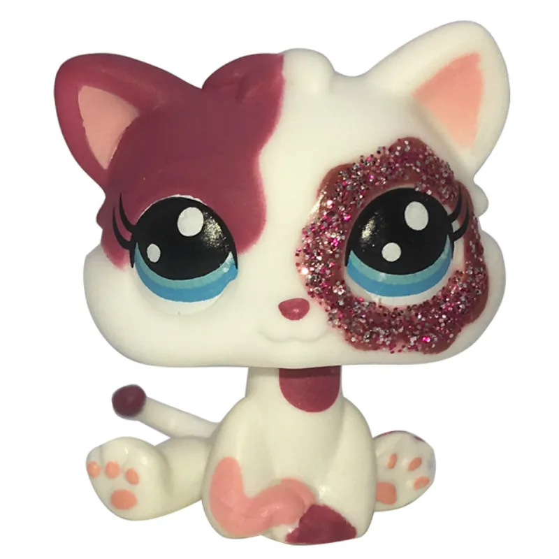 Лпс стоячки кошки Игрушки для кошек lps, редкие подставки, маленькие короткие волосы, котенок, розовый#2291, серый#5, черный#994,, коллекция фигурок для питомцев - Цвет: 2291S