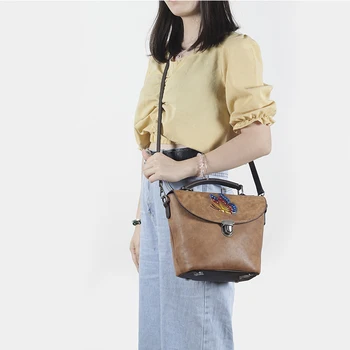 

Luxury brand Woman Bag Genuine Leather HandBag Top Leather Shoulder Crossbody Top Handle Bag