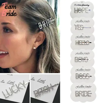 

Bride to be Bridesmaid team bride to be Hair Clip wedding bridal shower Bachelorette hen Party decoration gift
