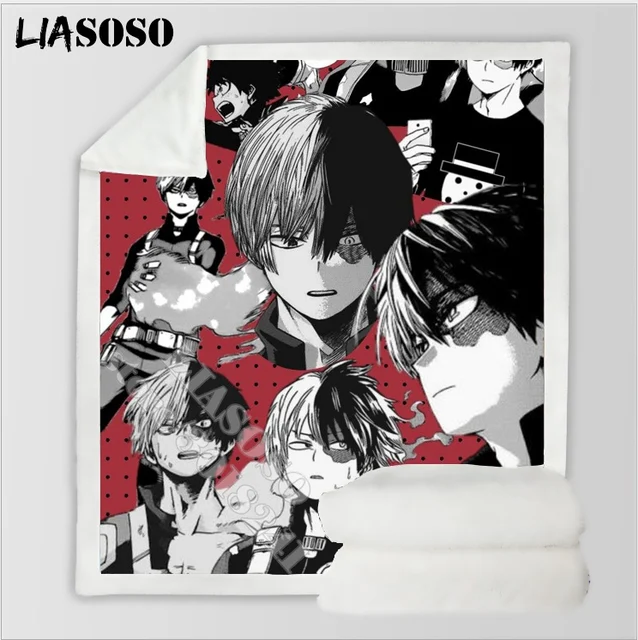 My Hero Academia Blanket 3D Print Anime Adult Fleece Quilt Teens Travel Sofa Keep Warm Child Throw Plush Blankets Bedspread B13 8