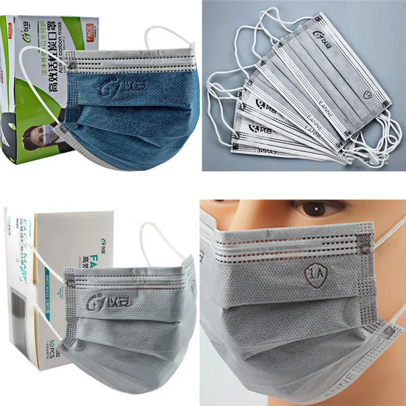 50PC-Activated-bamboo-carbon-masks-Unisex-Disposable-Face-Mask-Industrial-4Ply-Ear-Loop-dust-Safe-protective (2)