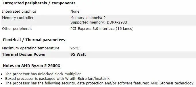 Новый процессор amd ryzen 5 2600x 3 6 ГГц шесть ядер 12 нитей 95 Вт TDP разъем AM4 настольный