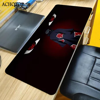 

Large Mouse Pad Black Seam Anime Naruto Mingyue Uchiha Itachi Computer pad Desk Mat Rubber Non-Slip Custom Coaster Mouse Pad