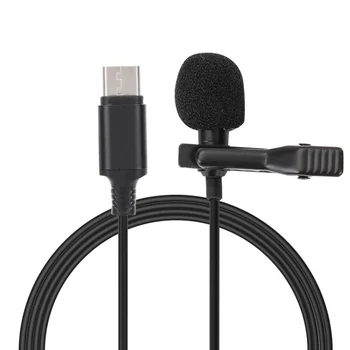 

Mini Portable Microphone Cable 1.45m Condenser Clip-on Lapel Lavalier Mic Wired /Microfon for Phone for Laptop