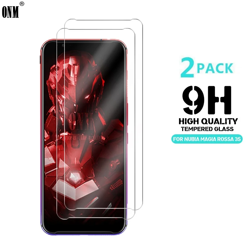 2 шт. закаленное стекло для ZTE nubia Red Magic 3s Защита экрана 9H защитная пленка|Защитные