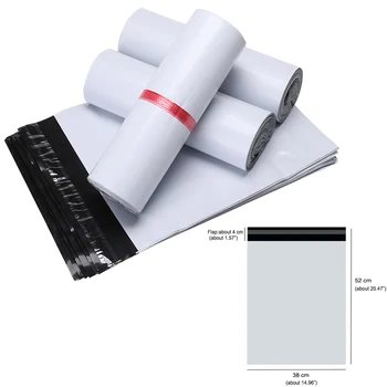 

38X52cm Courier Bag 25/50/100pcs Self-seal Mailbag Plastic Poly Mailing Envelope Waterproof Postal Shipping Storage Bags White