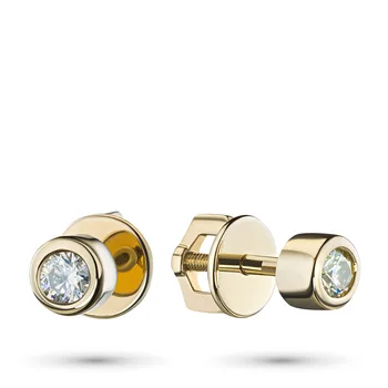 

Pusety of yellow gold with diamond e0301ps05160100