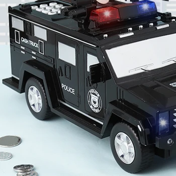 

1:32 Police Swat Money Transporter Armored Car Truck Model Toy with Music Flash Money Transporter Truck -Black