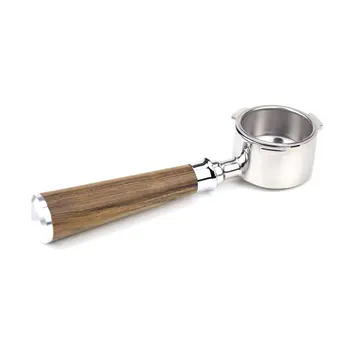 

Bottomless Handle For Coffee Machine With Solid Wood Handle 51Mm Household Coffee Machine Modified Handle Plastic Handle